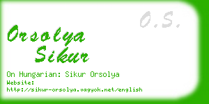 orsolya sikur business card